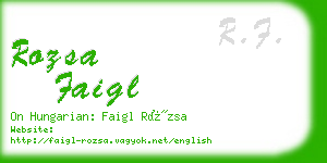 rozsa faigl business card